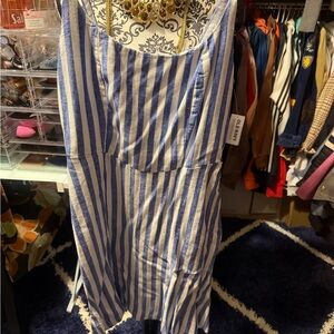 Old Navy Blue and White Patterned Dress